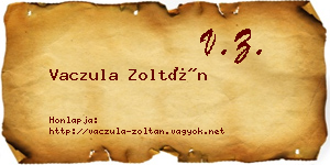 Vaczula Zoltán névjegykártya